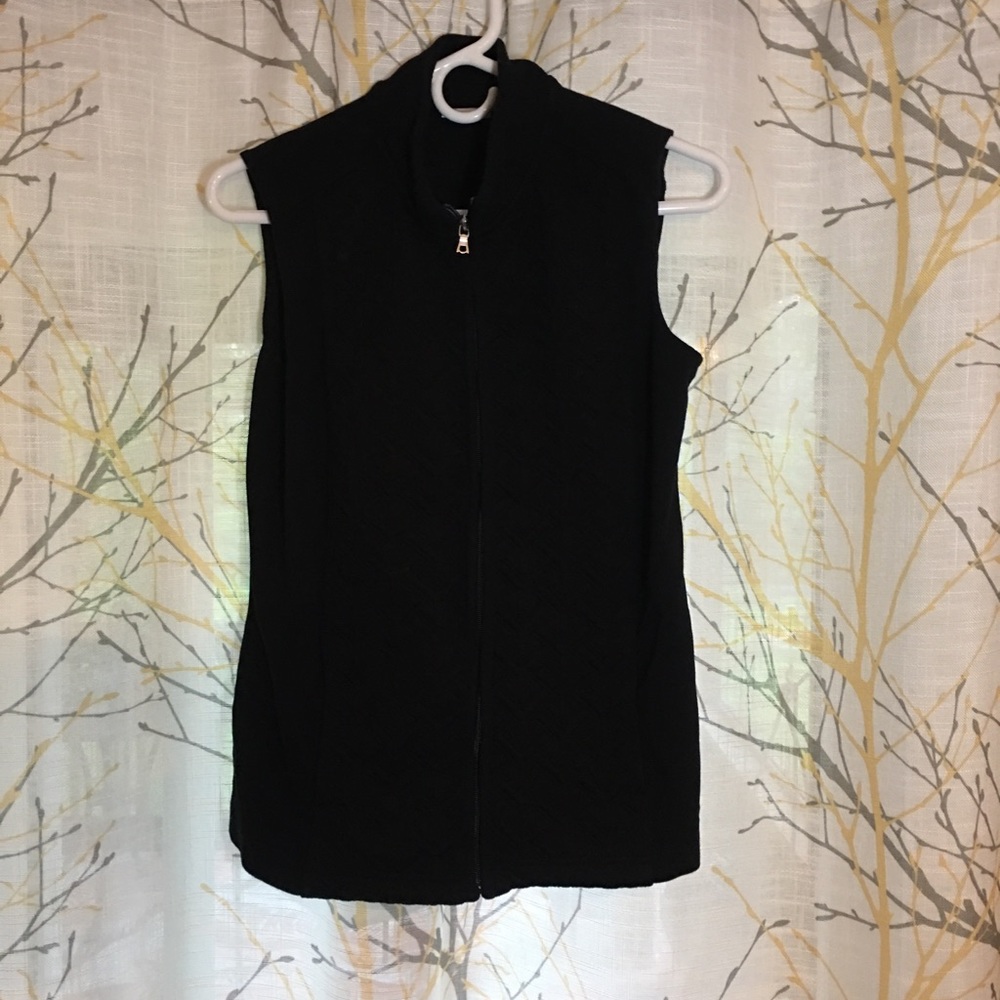 Textured Black Vest